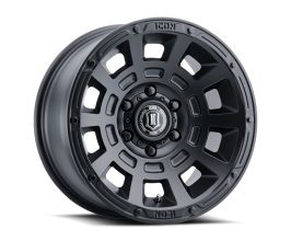 ICON Thrust 17x8.5 6x5.5 0mm Offset 4.75in BS Satin Black Wheel for Toyota Tacoma N300