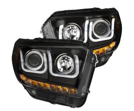 Anzo 2014-2016 Toyota Tundra Projector Headlights w/ U-Bar Black for Toyota Tundra XK50