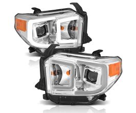 Anzo 14-17 Toyota Tundra Plank Style Projector Headlights Chrome w/ Amber for Toyota Tundra XK50