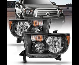 Anzo 2007-2013 Toyota Tundra Crystal Headlight Black Amber for Toyota Tundra XK50