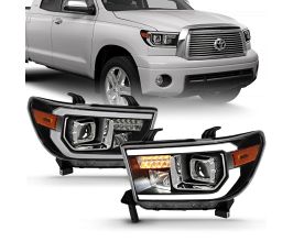 Anzo 2007-2014 Toyota Tundra Projector Light Bar H.L Black Amber(Led High Beam) (Halogen Version) for Toyota Tundra XK50