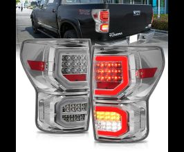 Anzo 2007-2013 Toyota Tundra LED Taillights Chrome Housing Clear Lens Pair for Toyota Tundra XK50