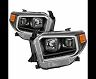 Spyder xTune 14-17 Toyota Tundra DRL LED Light Bar Projector Headlights - Black (PRO-JH-TTU14-LB-BK)