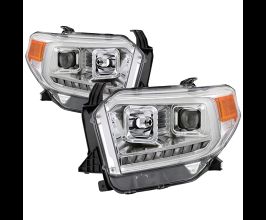 Spyder xTune 14-17 Toyota Tundra DRL LED Light Bar Projector Headlights - Chrome (PRO-JH-TTU14-LB-C) for Toyota Tundra XK50