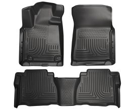 Husky Liners 07-11 Toyota Tundra Double/CrewMax Cab WeatherBeater Combo Black Floor Liners for Toyota Tundra XK50
