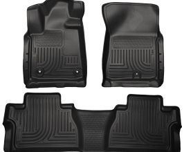 Husky Liners 2014 Toyota Tundra Double Cab Pickup WeatherBeater Black Front & 2nd Seat Floor Liners for Toyota Tundra XK50