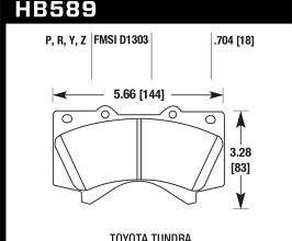 HAWK 08-14 Toyota Land Cruiser Ceramic Street Front Brake Pads for Toyota Tundra XK50