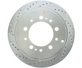 StopTech StopTech Select Sport 13-17 Toyota Land Cruiser Drilled / Slotted Rear Passenger-Side Brake Rotor for Toyota Tundra XK50