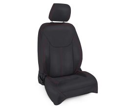 PRP Seats 13-18 Jeep Wrangler JK Front Seat Covers/2 door or 4 door (Pair) - Black with Red Stitching for Universal All