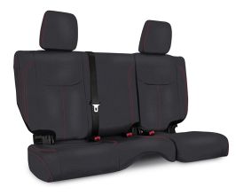 PRP Seats 13-18 Jeep Wrangler JK Rear Seat Cover/2 door - Black with Red Stitching for Universal All