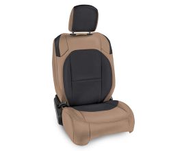 PRP Seats 2018+ Jeep Wrangler JLU/4 Door/Jeep Gladiator JT/ Non-Rubicon Front Seat Covers(Pair) -Black/Tan for Universal All