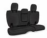 PRP Seats 2018+ Jeep Wrangler JLU/4 Door Rear Bench Cover w/ Leather Interior - Black w/ Red Stitching