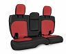 PRP Seats 2018+ Jeep Wrangler JLU/4 door Rear Bench Cover with Leather Interior - Black/Red