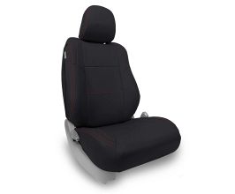 PRP Seats 12-15 Toyota Tacoma Front Seat Covers/ Fold Flat Edition (Pair) - Black with Red Stitching for Universal All