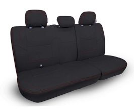 PRP Seats 12-15 Toyota Tacoma Rear Bench Cover Double Cab - Black with Red Stitching for Universal All