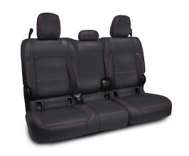 PRP Seats 2020+ Jeep Gladiator JT Rear Bench Cover for with Cloth Interior - Black with Red Stitching for Universal All