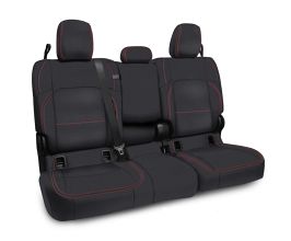 PRP Seats 2020+ Jeep Gladiator JT Rear Bench Cover with Leather Interior - Black with Red Stitching for Universal All