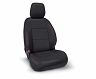 PRP Seats 2016+ Toyota Tacoma Front Seat Covers with Elecltric Seat Adj. (Pair) - Black with Red Stitching