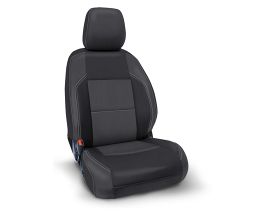 PRP Seats 2016+ Toyota Tacoma Front Seat Covers with Electric Seat Adjusters (Pair) - Black/Grey for Universal All