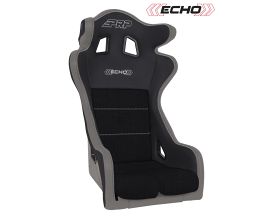 PRP Seats Echo Composite Seat- Black/Grey (Silver Outline/Delta Silver- Silver Stitching) for Universal All