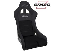 PRP Seats Bravo Composite Seat- Black (Silver Outline/Bravo Silver- Black Stitching) for Universal All