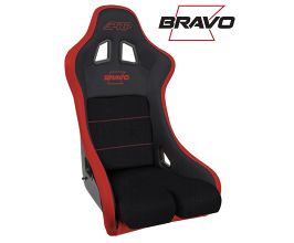 PRP Seats Bravo Composite Seat- Black/Red (Red Outline/Bravo Red- Red Stitching) for Universal All