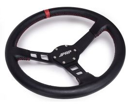 PRP Seats Deep Dish Leather Steering Wheel- Red for Universal All