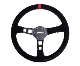 PRP Seats Deep Dish Suede Steering Wheel- Red for Universal All
