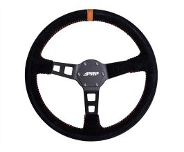 PRP Seats Deep Dish Suede Steering Wheel- Orange for Universal All