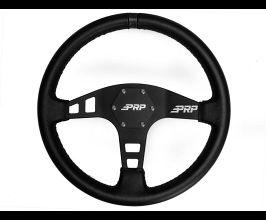 PRP Seats Flat Leather Steering Wheel- Black for Universal All