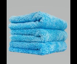 Chemical Guys Shaggy Fur-Ball Microfiber Towel - 16in x 16in - Blue - 3 Pack for Universal All