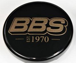 BBS Center Cap 70.6mm Black/Gold Est. 1970 Anniversary w/Logo (5-Tab) for Universal All