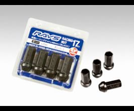 RAYS Wheels 17 Hex L48 Racing Nut 12x1.5 - Black (4 Pieces) for Universal All