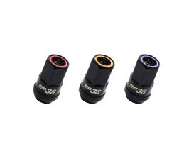 Wheel Mate Muteki HR38 Open End Lug Nuts 12x1.50 Black Chrome / Red Ring for Universal All
