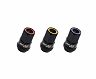 Wheel Mate Muteki HR38 Open End Lug Nuts 12x1.50 Black Chrome / Red Ring