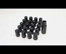 Wheel Mate Muteki HR38 Open End Lug Nuts 12x1.50 Titanium Chrome / Blue Ring for Universal All