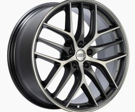 BBS CC-R 19x9 5x120 ET48 Satin Graphite Diamond Cut Polished Rim Protector Wheel -82mm PFS Required for Universal All