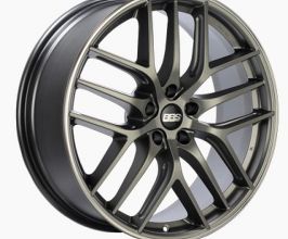 BBS CC-R 20x9.5 5x120 ET40 Satin Platinum Polished Rim Protector Wheel -82mm PFS/Clip Required for Universal All