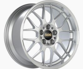 BBS RG-R 19x8.5 5x114.3 ET18 Sport Silver Polished Lip Wheel -82mm PFS/Clip Required for Universal All