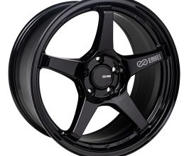 ENKEI TS-5 18x9.5 5x114.3 38mm Offset 72.6mm Bore Gloss Black for Universal All