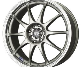 ENKEI J10 18x7.5 4x100/108 42mm Offset 72.62mm Bore Dia Silver w/ Machined Lip Wheel for Universal All