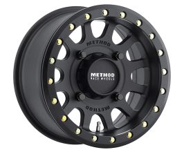 METHOD Method MR401 UTV Beadlock 15x7 4+3/+13mm Offset 4x156 132mm CB Matte Black w/BH-H24100 Wheel for Universal All