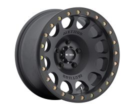 METHOD Method MR105 Beadlock 17x8.5 0mm Offset 8x6.5 130.81mm CB Matte Black w/BH-H24125 Wheel for Universal All