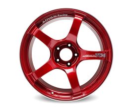 Yokohama Wheel TC4 18x9 +35 5-114.3 Racing Candy Red & Ring Wheel for Universal All